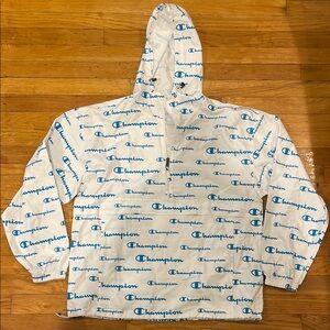 Champion White and Blue Raincoat